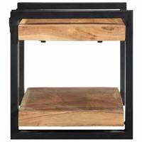 Wandschap 70x33x35 cm massief acaciahout - thumbnail