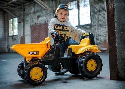 Rolly Toys traptractor RollyKid Dumper JCB junior geel