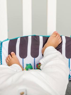 Evolutief kussen Piano 3 en 1 van Infantino grijs en blauw