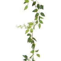 VidaXL Kerstslingers met bloemen 6 st 200 cm wit - thumbnail