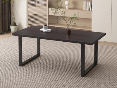 Rechthoekige eettafel ALEMARA 180 cm donkerbruin Rechthoekige eettafel ALEMARA 180 cm donkerbruin