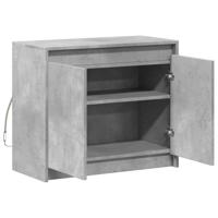 Dressoir met LED 72x34x61 cm bewerkt hout betongrijs - thumbnail