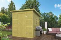 Tuindeco Olaf berging 200x200 cm 16 mm vuren groen geïmpregneerd- Lessenaarsdak- Hout- Tuindeco - thumbnail
