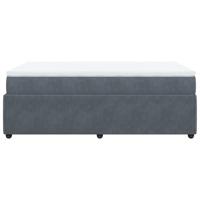 Boxspring met matras fluweel donkergrijs 120x190 cm - thumbnail