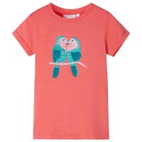 Kindershirt 140 koraalkleurig - thumbnail