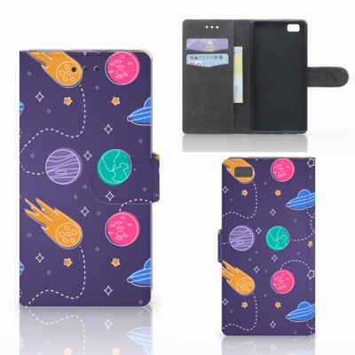 Huawei Ascend P8 Lite | Wallet Case | met Pasjes | Space Huawei Ascend P8 Lite | Wallet Case | met Pasjes | Space