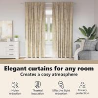 VidaXL Velvet gordijnen met gordijnen 2 pcs crème 260 x 140 cm fluweel - thumbnail