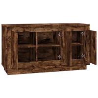 Dressoir 102x35x55 cm bewerkt hout gerookt eikenkleurig - thumbnail