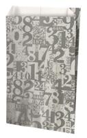 Cadeauzakjes 16x8x27cm 250 stuks wit met zilver - Cijfers - thumbnail