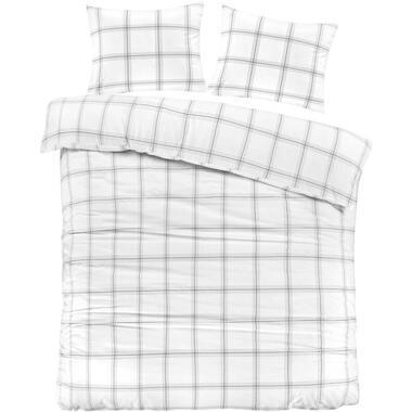 Dekbedovertrek Brussel - wit - 200x220 cm - Leen Bakker