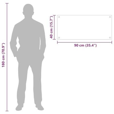 VidaXL Keuken achterwand doorzichtig 90 x 40 cm gehard glas VidaXL Keuken achterwand doorzichtig 90 x 40 cm gehard glas