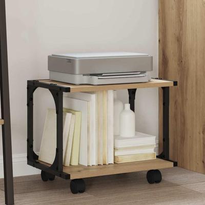 VidaXL Printerstand artisan eiken 41 x 28 x 33.5 cm bewerkt hout