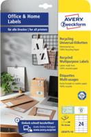 Avery-Zweckform LR3475-10 Etiketten 70 x 36 mm Kringlooppapier Wit 240 stuk(s) Permanent hechtend Universele etiketten 10 vel DIN A4 - thumbnail