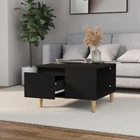 Salontafel 55x55x36,5 cm bewerkt hout zwart - thumbnail
