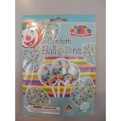 Globos Payaso Confetti Ballonnen 6 Stuks Globos Payaso Confetti Ballonnen 6 Stuks