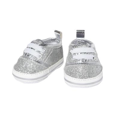 Heless Poppensneakers glitter zilver, 30-34 cm