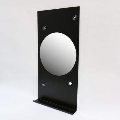 Fonteinspiegel Rond INK Note met Planchet Rechthoek 36x72cm Staal Mat Zwart met 4 Magneten Fonteinspiegel Rond INK Note met Planchet Rechthoek 36x72cm Staal Mat Zwart met 4 Magneten