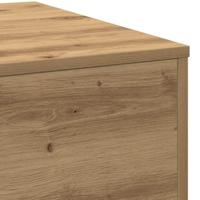 Salontafel artisanaal eikenkleurig 80 x 80 x 31 cm Bewerkt hout - thumbnail