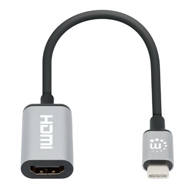 Manhattan USB 2.0 Adapter [1x USB-C stekker - 1x HDMI-bus] Manhattan USB-C to HDMI Cable, 4K@60Hz, 5 Gbps (USB 3.2 Gen1 aka USB 3.0) 15 cm