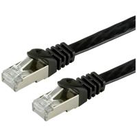 VALUE patchkabel Cat.6 (Klasse E) FTP, extra plat, zwart, 0,5 m - thumbnail