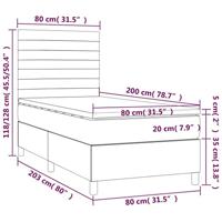 Boxspring met matras fluweel roze 80x200 cm - thumbnail