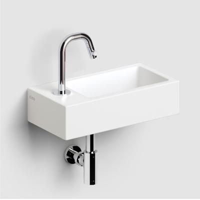 Clou Flush Fontein Met Kraangat Links Met Geïntegreerde Afvoer Mat Wit Keramiek 36 cm Clou