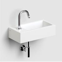 Clou Flush Fontein Met Kraangat Links Met Geïntegreerde Afvoer Mat Wit Keramiek 36 cm Clou - thumbnail