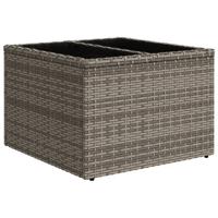 6-delige Loungeset met kussens poly rattan grijs - thumbnail