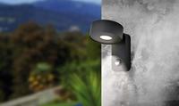 Eglo Led muurspotPalosco 6w - 3000K met bewegingssensor zwart - 98738 - thumbnail