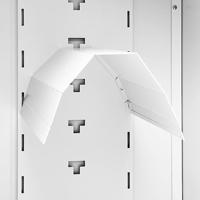 Zadelkast 53x53x140 cm staal wit - thumbnail