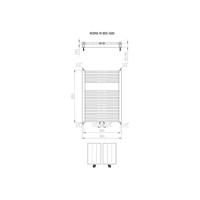 Plieger Designradiator Roma M 80,5 x 60 cm 458 Watt Middenaansluiting Wit - thumbnail