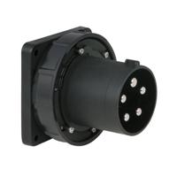 PCE CEE 125A 5-polige inbouw socket male IP67 zwart - thumbnail