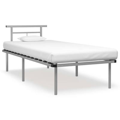Bedframe metaal grijs 90x200 cm