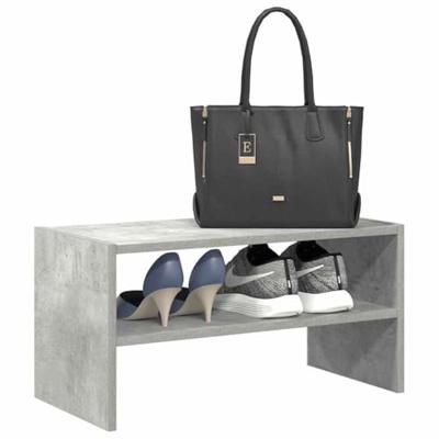 VidaXL Schoenenrek stapelbaar 60x30x30,5 cm betongrijs VidaXL Schoenenrek stapelbaar 60x30x30,5 cm betongrijs