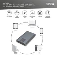 Digitus DA-71559 behuizing voor opslagstations SDD-behuizing Groen M.2 - thumbnail