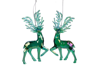 Ornament plc hert blauw/groen l14 cm Kurt S. Adler - Kurt s adler Ornament plc hert blauw/groen l14 cm Kurt S. Adler - Kurt s adler