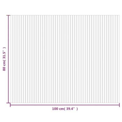 VidaXL Vloerkleed rechthoekig 80x100 cm bamboe donkerbruin