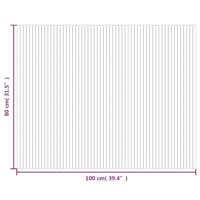 VidaXL Vloerkleed rechthoekig 80x100 cm bamboe donkerbruin - thumbnail