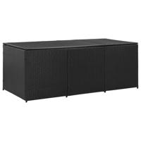 Tuinbox 180x90x70 cm poly rattan zwart - thumbnail