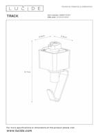 Lucide TRACK Hanglampadapter - 1-fase Railsysteem / Railverlichting - Wit (Uitbreiding) - thumbnail