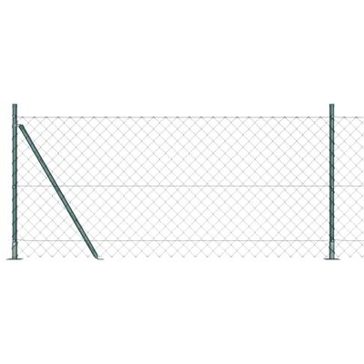 VidaXL Afrasteringspaal groen 10 x 1 m (60 x 60 mm gaas) staal en pvc