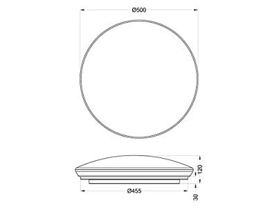 Trio Ronde plafonnièrePotz met sterren effect - R62603000