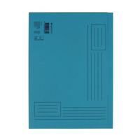 Vouwmap Quantore A4 ongelijke zijde 250gr blauw | 10 stuks - thumbnail