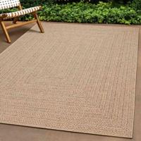 VidaXL Vloerkleed zizur beige binnen en buiten 200x290 cm jute look - thumbnail