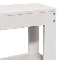 Hoofdbord met schappen 90 cm massief grenenhout wit - thumbnail