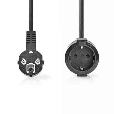 Nedis CEGP10230BK30 Voedingskabel Schuko Male Haaks - Schuko Female 3,0 M Zwart