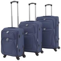 VidaXL Trolleyset marineblauw 3-delig - thumbnail