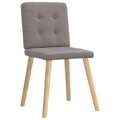 Eetkamerstoelen draaibaar 2 st stof taupe