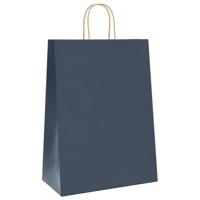 VidaXL Papieren zakken 250 st met hengsels 32x17x44 cm blauw - thumbnail