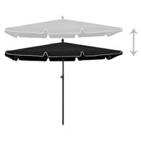 VidaXL Parasol met paal 210x140 cm zwart - thumbnail
